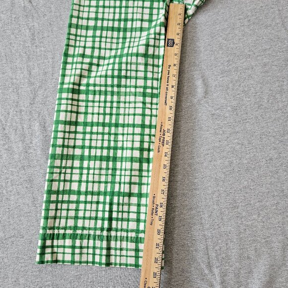 Maeve by Anthropologie The Colette Green Plaid Wide Leg High Rise Pants Size 29P - Picture 4 of 5